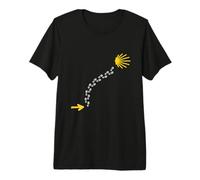 Traces to The Scallop of The Camino de Santiago, Premium T-Shirt