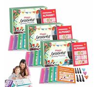 Tracetrek Workbook Full Set, Trace Trek Magic Grooved Writing Practice, Learn to Write Number Letter Tracing, Tracetrek Workbook: Fast-Track Young Minds (3Set)