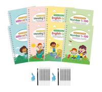 Tracetrek Workbook, Tracetrek Workbook Kit, Tracetrek Workbook Fast-Track Young Minds, Magical Handwriting Workbooks Handwriting Practice Magic Copybook, Reusable Children's Magic Copybooks (2Set)