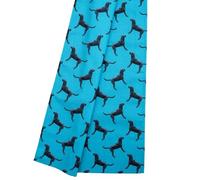 Tracey Cooper Black Labrador Tea Towel, Black Lab on Blue, 100% Cotton, Machine Washable, Made in the UK