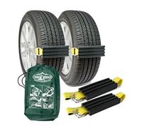 TRACGRABBER Tire Traction Device for Snow, Mud and Sand - For Cars and Small SUVs, Set of 2 - Easy to Install, Get Unstuck Fast - A Snow Traction Mat or Snow Chain Alternative