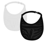 Tracheostomy Dust Cover Set, Bird's Eye Cloth, Adjustable Black and White, Soft Breathable Material, Practical for Patient Care