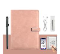 Tracify Note Pad- 3rd Generation Smartbook,Tracify Notebook Drawing Transform Your Art, Rechargeable Smart Sync Pen and Notebook with 5 Spare Refills Built-In Eraser (Pink Skin Texture)