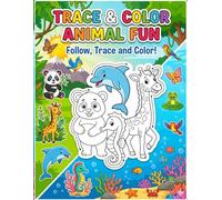 Tracing and Coloring Workbook for Kids: Trace and Color Animals & vehicle Without Reference | Creative Practice Book for Preschoolers Ages 3-5