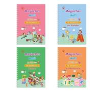 Tracing Letter Development Activity Accessory -Magic Writing Practice Books, Reusable Grooved Learning System, Educational Handwriting Skill Training Tool For Kids Kindergarten Preschool Use