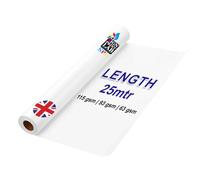 Tracing Paper Roll 115gsm - 381mm x 25m | Heavyweight White Translucent Paper for Sketching, Pattern Making & Drafting | Ideal for Arts, Crafts & Architecture