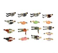 Track 1 Model People 50pcs Sitting Figures 1:32 Scale | Hand-painted finishes, realistic sitting postures, plastic material, perfect for Track 1, adds life to scenes