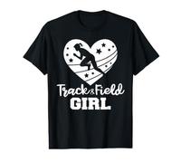 Track and Field Girl Heart Funny Track and Field Athlete Value Graphic T-Shirt