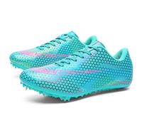 Track and Field Shoes for Men Women Kids Boys Girls 8 Spikes 100-400 Meter Running Racing Shoes Professional Sprint Sport Sneakers Track Spikes Distance Running Shoes (Color : C, Size : 3 UK)