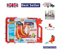 Track Builder Unlimited Fuel Can Stunt Box - Build & Store Toy Cars, 14 Pieces