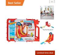 Track Building Adventure Unlimited Fuel Can Stunt Box for Ages 6-12, 14 Pieces