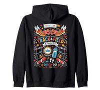 Track & Field Athlete Running Race Competition Zip Hoodie