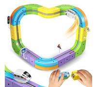 Track Fusion Train Set for Kids, 3D Cube Trackle System, Magic Rail Cube, STEM Trackfusion Train Toy, Cool Birthday Gifts and Presents for 3 4 5 6 7 8 Years Old Boys and Girls (32 Pieces / 22 Tracks)