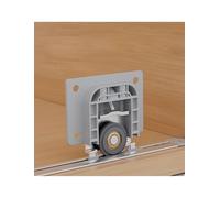 Track Gear System Kit, Aluminum Sliding Door Damping Buffer Soft Close Embedded Pull Rail Pack of 2 80-300cm(U-Shaped 100cm)