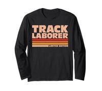 Track Laborer Retro Sunrise Long Sleeve T-Shirt