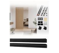 Track Less Sliding Door Sliding Hidden Door Track, Hidden Sliding Door Hardware Silent Smooth Slide Rail for Mirror Door(120cm/3.9ft)