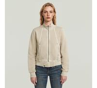 Track Overdyed Slim Sweater Jacket - Beige - Women M