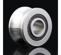 Track Pulley Sliding Rollers Bearing U22 T22 with Shaped Groove Round Bottom Suitable for Use in Power Tools and Communication Equipment (U22)