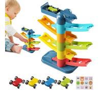 Track Racer Set - Interactive Race Ramp System, Motor Skills Development Toy, Early Learning Educational Game | Boys Kids Age Over 3 Birthday Party Gift Activity Entertainment Play