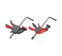 Track Saw Guide Rail Clamp F Type for Circular Saw, 90kg Clamping Quick Release, Carbon Steel Rods with Rubber Tips, Fits 12x8mm Rails, 2 Pack(Both)