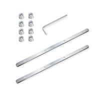 Track Saw Guide Rail Connector Set for Festool 71358, Self-Aligning Design for Seamless Long Cuts, 2-Pack, Heavy-Duty Steel, T-Slots