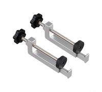 Track Saw Guide Rail Extruded Aluminium, Smooth Straight or Bevel Cutting with Connector Kit and Clamps, Compatible with Circular Saw for Carpentry Workbench(1pair Clamps)
