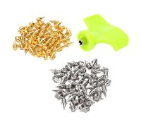 Track Shoe Spikes, 1/4 Inch, Alloy Steel Construction (Gold Silver)