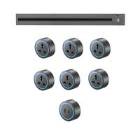 Track Socket, 8000W Wall-Mounted Power Slide Rail Wiring Board + 2500W Adapter, Suitable for Kitchen Office,Grey-80CM