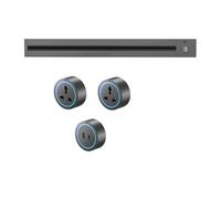 Track Socket, 8000W Wall-Mounted Power Slide Rail Wiring Board + 2500W Adapter, Suitable for Kitchen Office,Grey-40CM