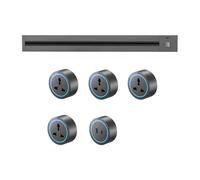 Track Socket, 8000W Wall-Mounted Power Slide Rail Wiring Board + 2500W Adapter, Suitable for Kitchen Office,Grey-60CM