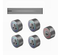 Track Socket, Embedded Slide Rail Wiring Board, 8000W Wall-Mounted Power Track Socket, 2500W Adapter, Suitable for Kitchen Office,White-40cm