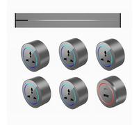 Track Socket, Embedded Slide Rail Wiring Board, 8000W Wall-Mounted Power Track Socket, 2500W Adapter, Suitable for Kitchen Office(Grey,100cm)