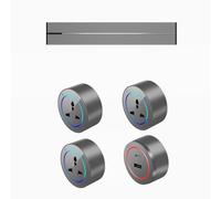 Track Socket, Embedded Slide Rail Wiring Board, 8000W Wall-Mounted Power Track Socket, 2500W Adapter, Suitable for Kitchen Office,Grey-60cm