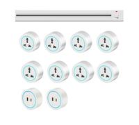 Track Socket Wall-Mounted Power Slide Rail Wiring Board, 8000W with 2500W Adapter, Ideal for Kitchen and Office Use