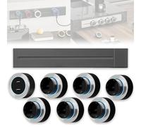 Track Socket with Switch, 8000w Wall Socket, Mobile Power Track Sockets, Modern Rail Tracks for Kitchen Office Living Room(Gray-silver,80cm)