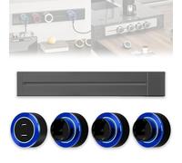 Track Socket with Switch, 8000w Wall Socket, Mobile Power Track Sockets, Modern Rail Tracks for Kitchen Office Living Room(Gray-blue,50cm)