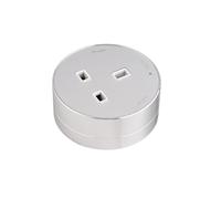 Track Sockets Power Track Socket Outlet Electric Mobile Track Socket Power Track Adapter for Office Kitchen and Living Room for The Second Generation Track (Round & UK Plug 13A & for First Generation)