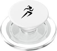 Track Sprinter Ponytail Stick Figure Running Club Runner PopSockets PopGrip for MagSafe