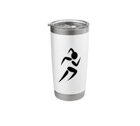 Track Sprinter Ponytail Stick Figure Running Club Runner Stainless Steel Insulated Tumbler