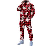 Track Suits For Men Uk - Men's Christmas Matching 2 Piece Sets Fall Sweatshirt Outfits Hoodie Tracksuit Winter Loungewear Casual Pullover Jogger Cozy For Husband