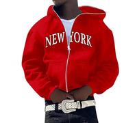 Track Suits for Men Uk off White Jumpers Birthday Gifts for His Spring Men's Fashion Leisure Comfortable New York English Letter Printing Full Zip Hooded Sweater Sale Clearance