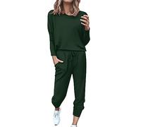 Track Suits for Women 2 Pc Uk Summer Ladies Tracksuit Outfits Outfit Lounge Gym Travel Casual Plus Size Soft Comfort Lightweight Round Neck Crewneck Collarless Long Pants Suit Loungewear