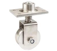 Track Wheel,Sliding Gate Wheels 68mm Heavy Duty V Groove Caster Spring Loaded Stainless Steel Rolling Load Capacity 550 Lbs(H shaped)