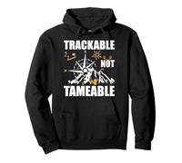 Trackable Not Tameable Hiking Adventure Compass Pullover Hoodie