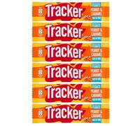 Tracker Chocolate Peanut Caramel Bar 37g Pack of 6 Vegeterian Toffee Cereal Oats Roasted Nuts Nutrition Protein High in Fibre Healthy Snack with Welari Thank You Card | (6pack) (222g)