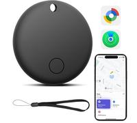 [Tracker Compatible with Android/iOS Systems] Anti-Lost Tag, Small Smart Tag, Item Finder Tracking for Keys, Luggage, Suitcase, Wallets (Black-1)