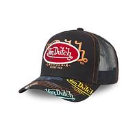 Von Dutch Men's & Women's Adjustable Trucker Cap, Comfortable, Durable and Relaxed Fit, Black, One Size