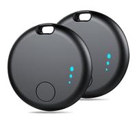 Tracker Tag Devices 2 Pack, Item Key Finder Compatible with Find My APP (iOS Only), Smart Bluetooth Tracker for Luggage Suitcases Kids Pet Dog Cat, Replaceable Battery IP67 Waterproof Tracking Device