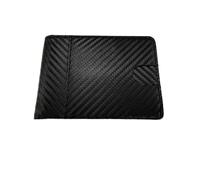 Tracker Tag Wallet for Men, Card Case, RFID Blocking, Detachable MagSafe, Carbon Fiber Bifold with ID Window & Money Clip (Black)