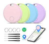 Tracker Tags Bluetooth Item Finder-4Pack，Compatible with Apple Find My APP (iOS Only) Replaceable Battery, IP67 Waterproof, Suitable for Luggage, Bags, Wallets, Backpacks, Keys Tracking Tag, Black